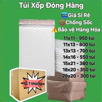 Túi niêm phong chống sốc 12cm x 18cm +4cm